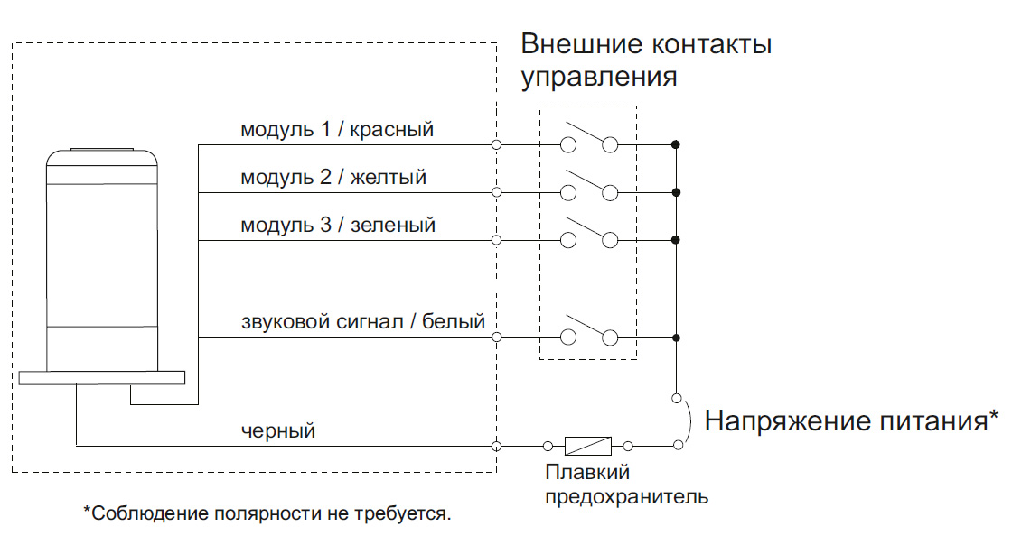 Схема электрического подключения TL50B-A65 INNOCONT