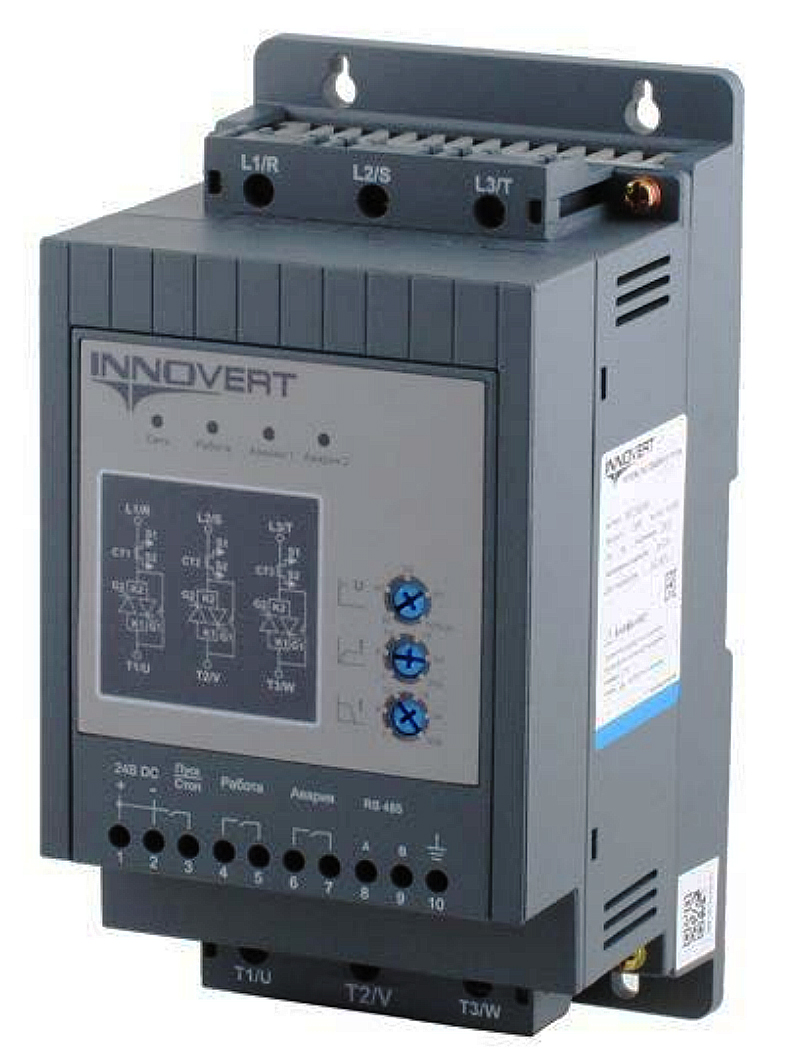 УПП INNOVERT SSD551D21ES 0,55 кВт, 220 В, 3 А — управление 24 В DC, с кнопкой «Пуск»