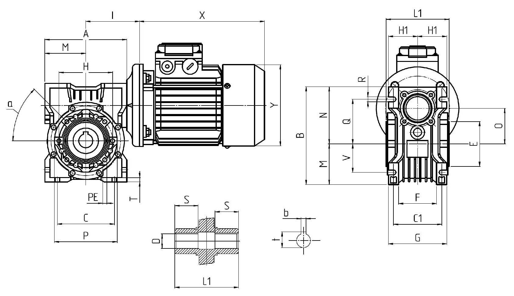 Червячный редуктор INNORED IRW 130