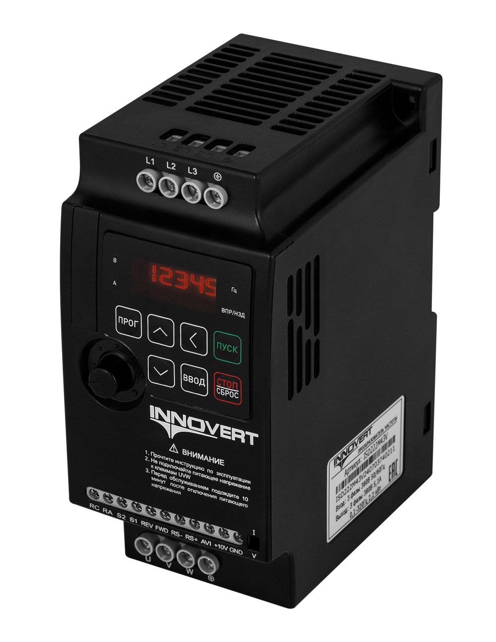 Частотный преобразователь INNOVERT ISD112M43V 1,1 кВт 380В