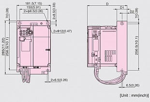 Частотный преобразователь Fuji Mini FRN-C2 5.5 кВт 3 фазы 380  с ЭМС 