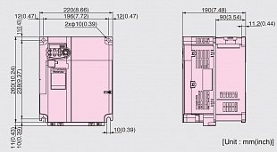 Частотный преобразователь Fuji Mini FRN-C2 11 кВт 3 фазы 380  без ЭМС 