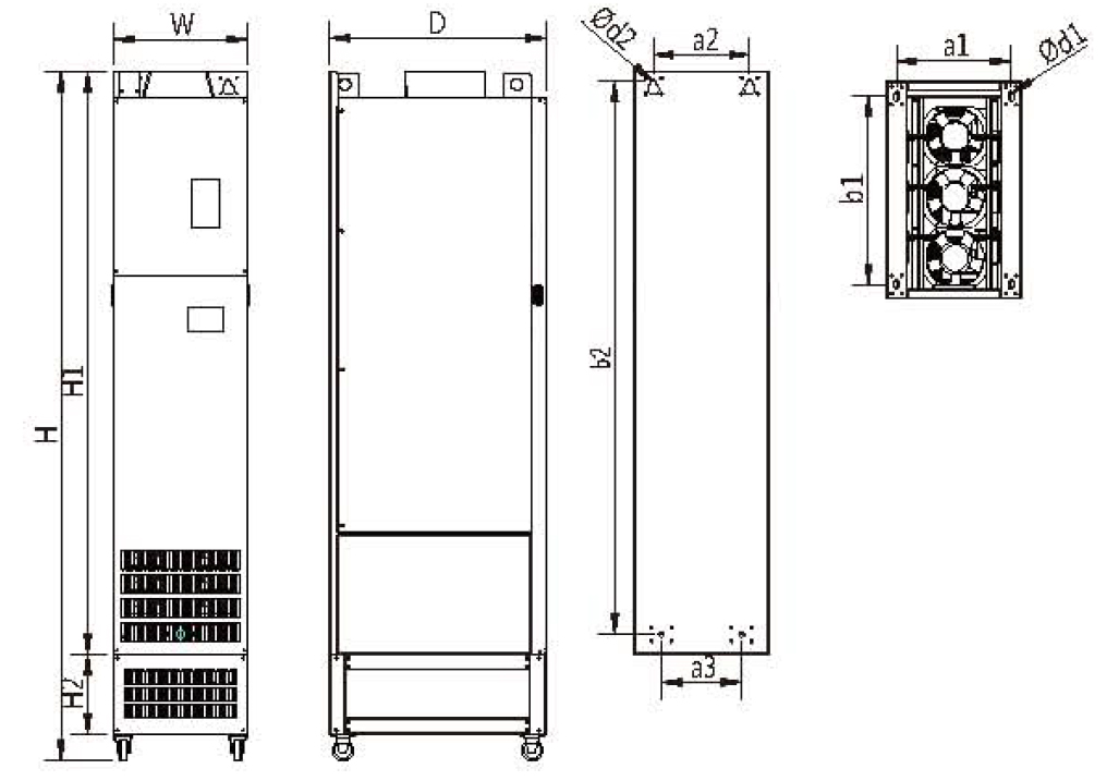 Габариты INNOVERT IBD224P43E Габаритные и установочные размеры INNOVERT IBD224P43E